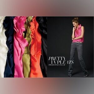 J. Crew Victoria pleated ruffle silk cami blouse - Olive green - size 0